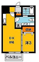 ルミエール 202号室 ｜ 栃木県宇都宮市駒生町1020-2（賃貸アパート1LDK・2階・29.25㎡） その2