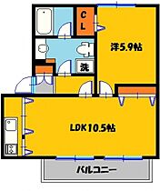 メゾン　イワカミB 202号室 ｜ 栃木県宇都宮市中戸祭１丁目5-29（賃貸アパート1LDK・2階・39.16㎡） その2