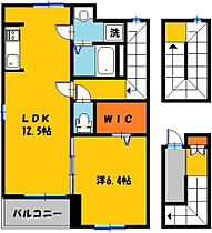 サニープレイス今宮I 305号室 ｜ 栃木県宇都宮市今宮１丁目（賃貸アパート1LDK・3階・54.16㎡） その2