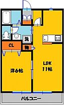 タウニィ　コスモス3 202号室 ｜ 栃木県宇都宮市平松本町（賃貸アパート1LDK・2階・40.92㎡） その2