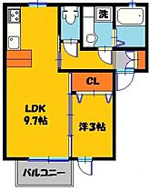 ロイヤルテラスC 103号室 ｜ 栃木県宇都宮市川田町（賃貸アパート1LDK・1階・33.17㎡） その2