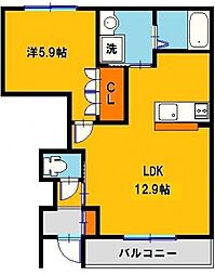 ヴィーブルハイツA 1階