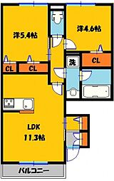 フェアビアンカ 2LDKの間取図画像