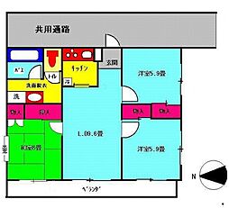 グランビュー・オーク 3LDKの間取図画像