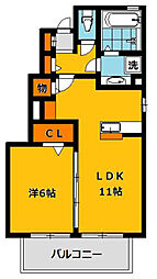 ダズリングシー 1LDKの間取図画像