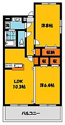 Y&Mアミューズ 2LDKの間取図画像