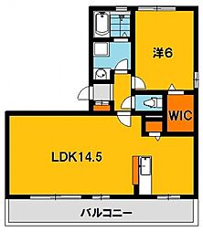 グランボヌール 1LDKの間取図画像