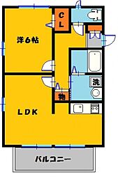 フローラ 1LDKの間取図画像