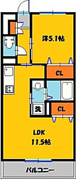 Gracean 1LDKの間取図画像