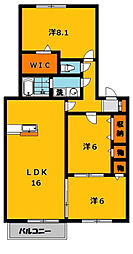 パルム安又 3LDKの間取図画像