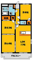 ファミーユみなみ 3LDKの間取図画像