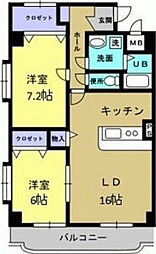 Y&MTAKAHASHI1 2LDKの間取図画像
