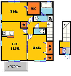 フォレストサイドFUKUCHI 2LDKの間取図画像