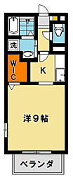 グリーンビレッジF・ME 1Kの間取図画像