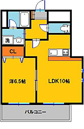 ファイブシティ 1LDKの間取図画像