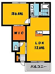 ファミールD 1LDKの間取図画像