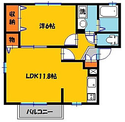 ロイヤルガーデン 1LDKの間取図画像