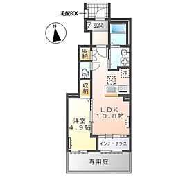 エアルームシノ 1LDKの間取図画像