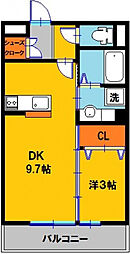 CityPall24 1LDKの間取図画像