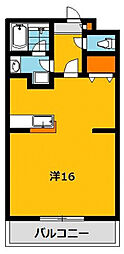 門團空閑 ワンルームの間取図画像