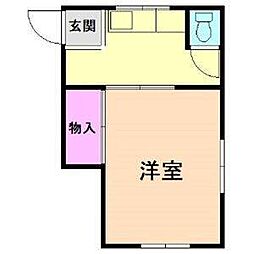 昇幸ハイツ 1Kの間取図画像