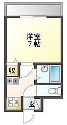 サウザンド塚口 1Kの間取図画像