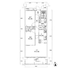 甲子園三番町ハイツ 1SLDKの間取図画像
