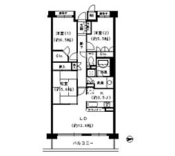 甲子園六石町ハイツ 3LDKの間取図画像