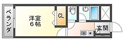 abcビル 1Kの間取図画像