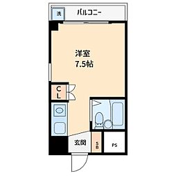 ラファエラ鳴尾2 1Kの間取図画像