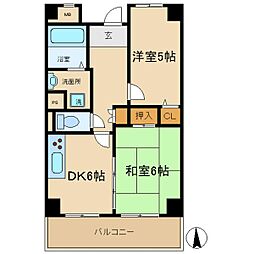 ピアントレ 2DKの間取図画像