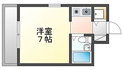 ジョイフル立花南 1Kの間取図画像