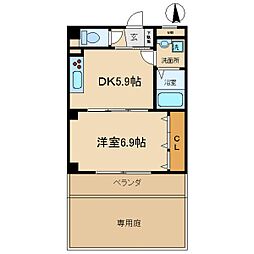 MKコート立花 1DKの間取図画像