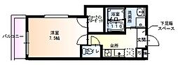 フジパレス東園田サウス 1Kの間取図画像