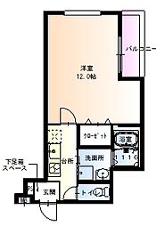 フジパレス南塚口6番館 1Kの間取図画像