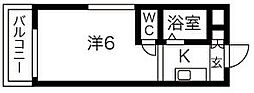 アーバンハイツ・テラモト ワンルームの間取図画像