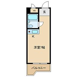 ネオダイキョー塚口 ワンルームの間取図画像