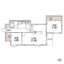 HEBEL MAISON ai 塚口南 2LDKの間取図画像