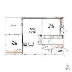 HEBEL MAISON My Plis 2LDKの間取図画像