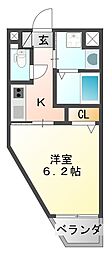 アリビオ梅の里 1Kの間取図画像