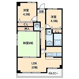 ボンシックコロニー1 3LDKの間取図画像