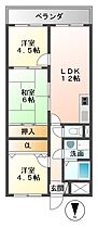 イマキタハイツ59 306 ｜ 兵庫県尼崎市額田町（賃貸マンション3LDK・3階・60.00㎡） その2