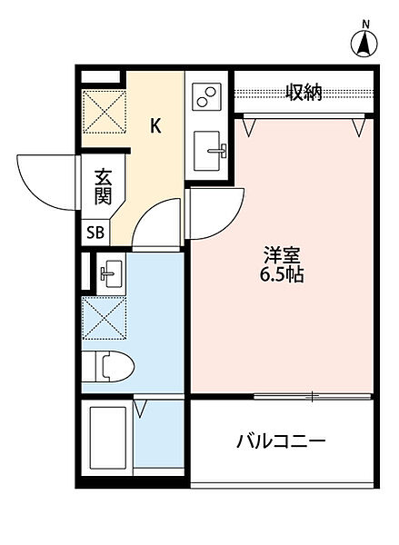 ヴィレッタ武庫之荘 203｜兵庫県尼崎市武庫之荘本町２丁目(賃貸アパート1K・2階・23.25㎡)の写真 その2