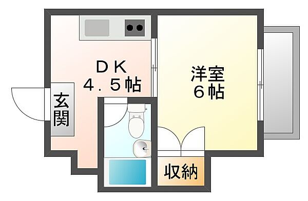 エンプレス南塚口 303｜兵庫県尼崎市南塚口町８丁目(賃貸マンション1DK・3階・21.00㎡)の写真 その2