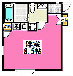 ジュネス元町 ワンルームの間取図画像