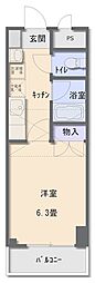 トーコースタジオ 1Kの間取図画像