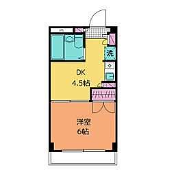 ヴィラグランデッツア 1階1DKの間取り