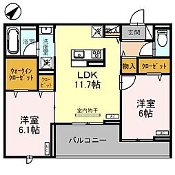 間取図画像 2LDK