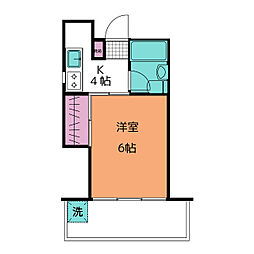 斉藤ビル 1Kの間取図画像