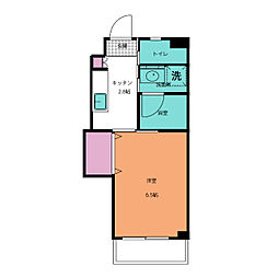 メゾン・ド・イシダ2 1Kの間取図画像